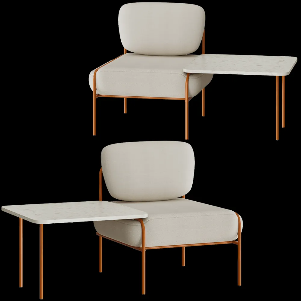 NOMA – Fireside chair / tray LAIME 3ds Max