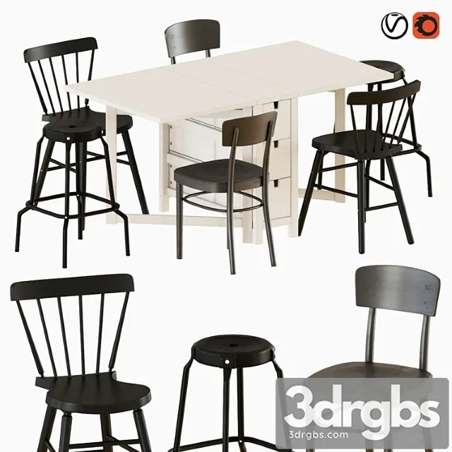 Norden gateleg table and chairs 2 3dsmax Download