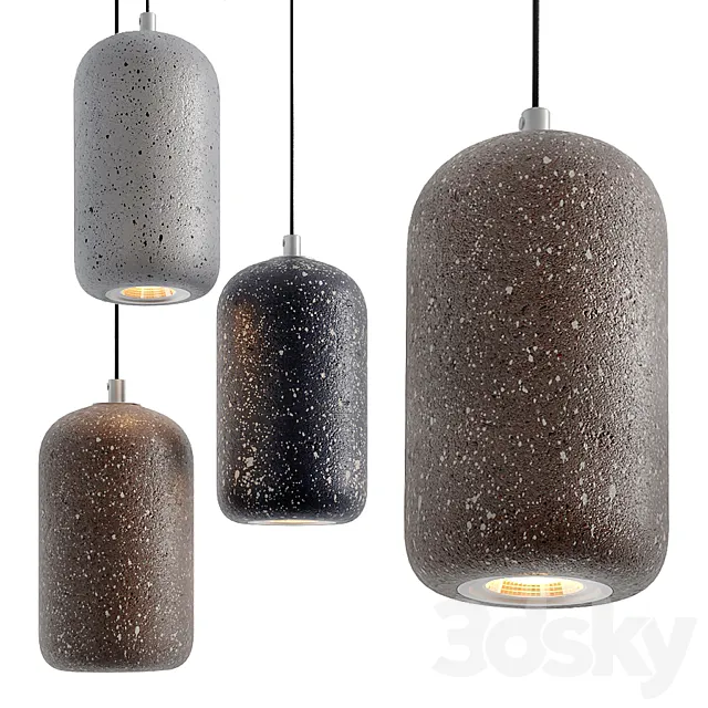 Nordic Cement Pendant Lamps 3DS Max Model