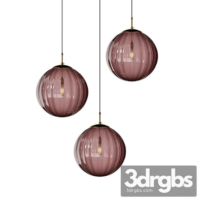Nordic Colorful Glass Globe Pendant Lights Aska 3dsmax Download