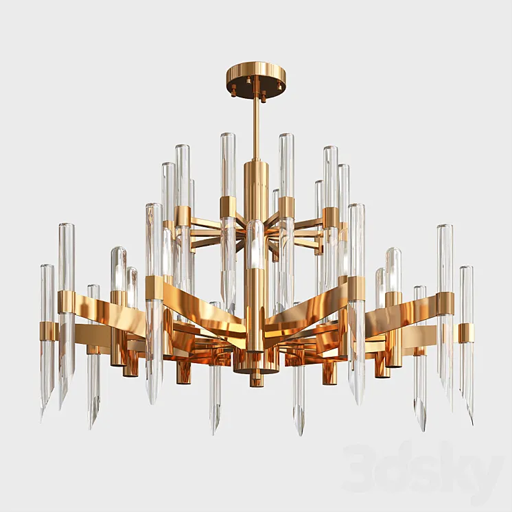 Nordic crystal chandelier 3DS Max