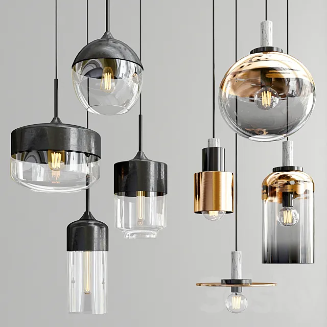 Nordic & Decorative Pendants 3DSMax File