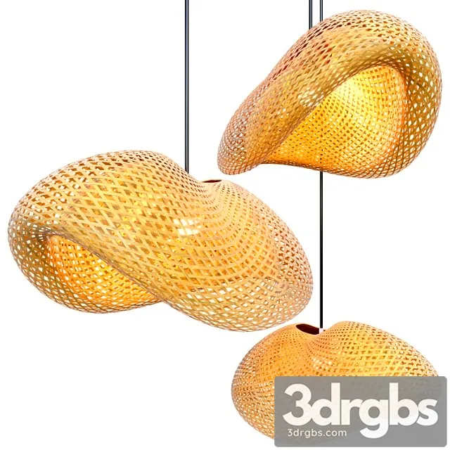 Nordic led wood pendant lamp bamboo