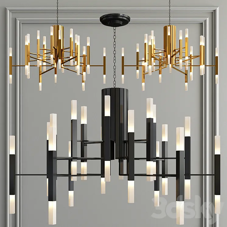 Nordic Postmodern LED Chandelier 3DS Max
