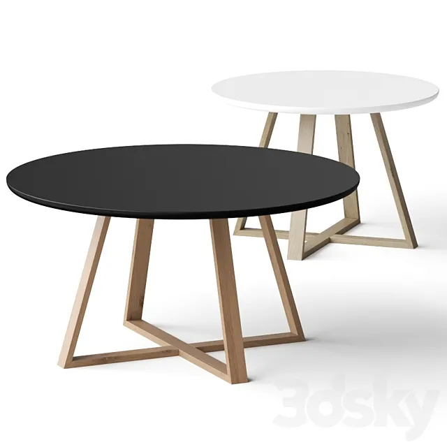 Nordic Studio Minimalist Creative Round Coffee Tables 3DS Max Model