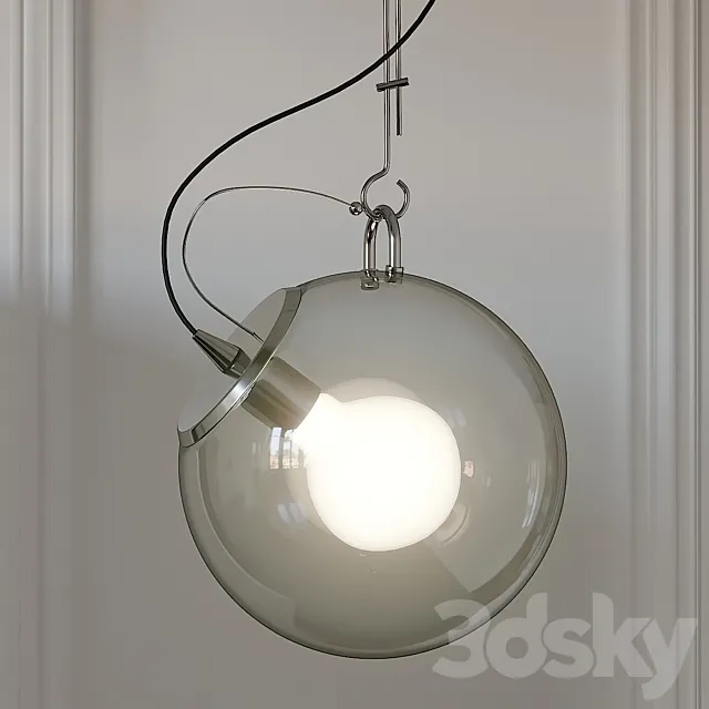 Nordic Style Wide Glass Miconos Suspension Lamp 3ds Max