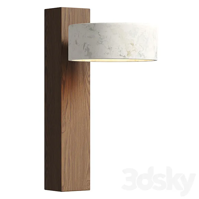 Nordic Wooden Wall Lamp 3dsMax Model