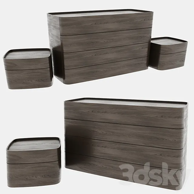Norman bedside table 3ds Max