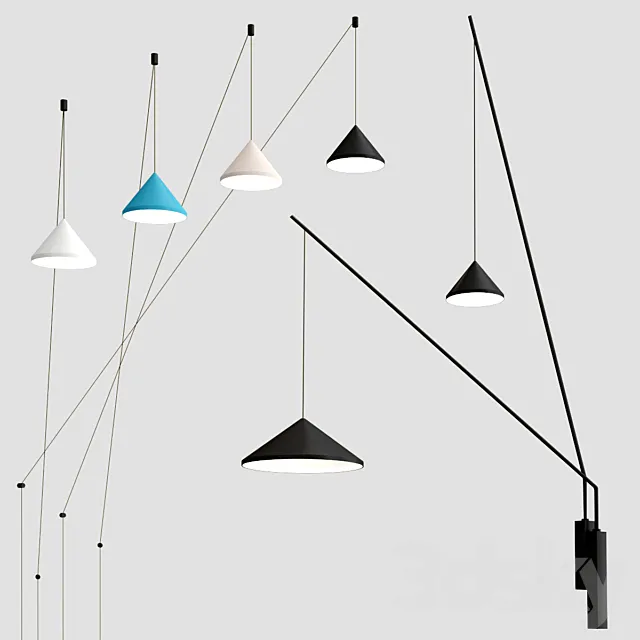 North wall lamp collection by Vibia 3DS Max Model