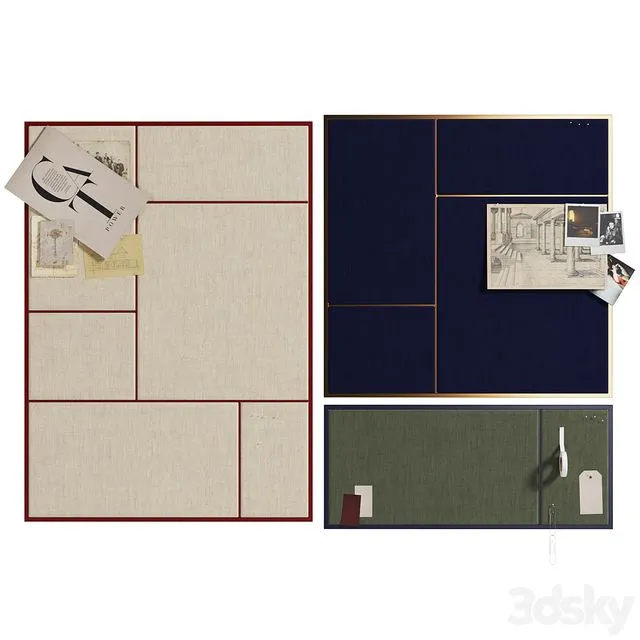 Nouveau Pin Board 3dsMax Model
