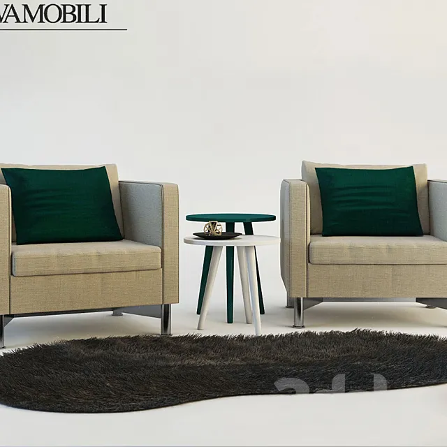 Novamobili Reef & Trio+carpet 3DSMax File