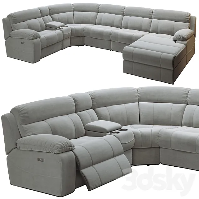 NOVELL U-shape recliner sofa 3ds Max