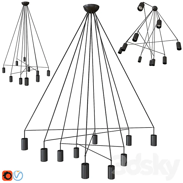 Nowodvorski IMBRIA BLACK 9680 3DS Max Model