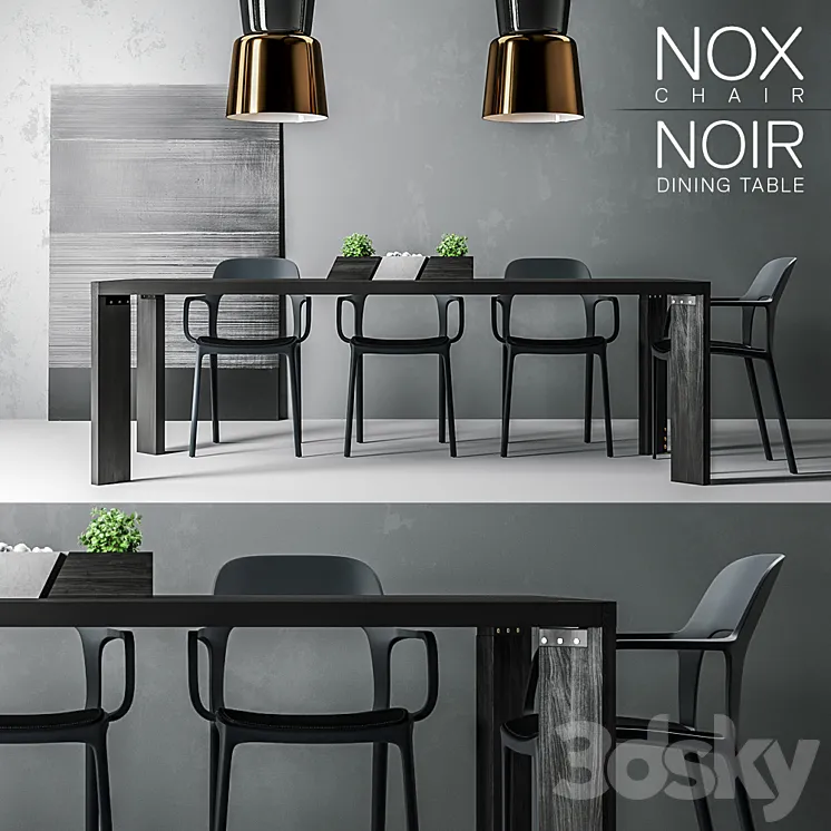 NOX & NOIR tables & chairs 3DS Max