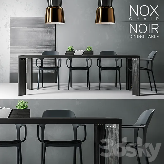 NOX & NOIR tables & chairs 3DSMax File