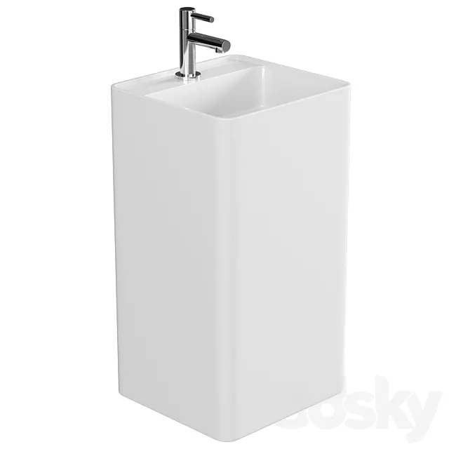 NS Bath NSF4242 floor-standing washbasin cast marble 3ds Max