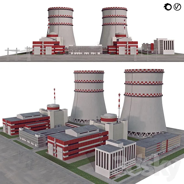 nuclear power plant nuclear power plant 3ds Max