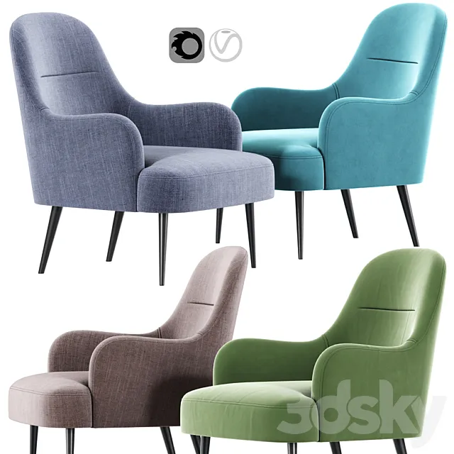 Nuevo lounge chair 02 3DSMax File