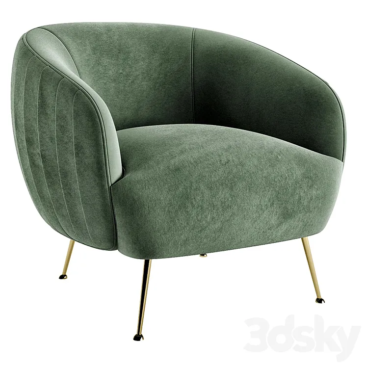 NUEVO SOFIA MOSS OCCASIONAL CHAIR 3DS Max Model