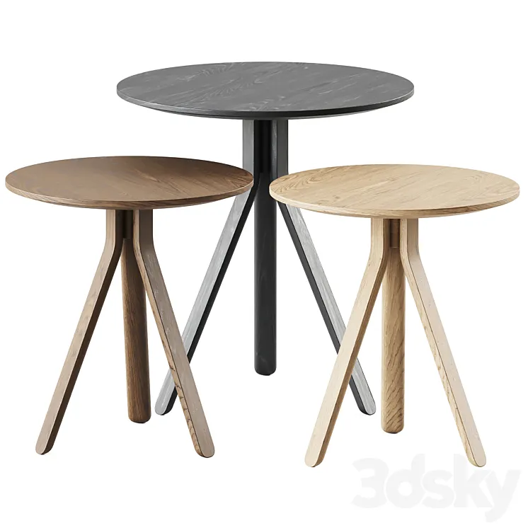 Nuez Table Occasional ME2880 \/ ME2873 by Andreu World 3DS Max Model