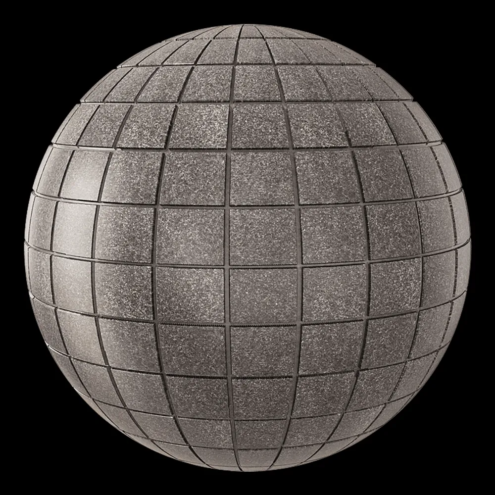 Nur Mosaic – Basalt cube natural mosaic 3ds Max