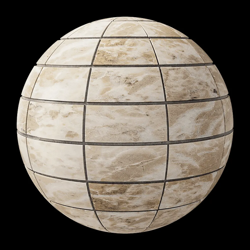 Nur Mosaic – Beige marble for interior decoration 3ds Max