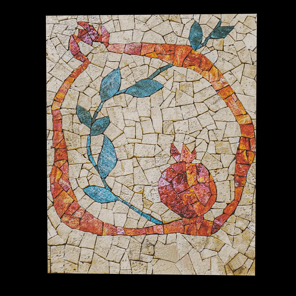 Nur Mosaic – Korolevskaya mosaic from white marble 3ds Max