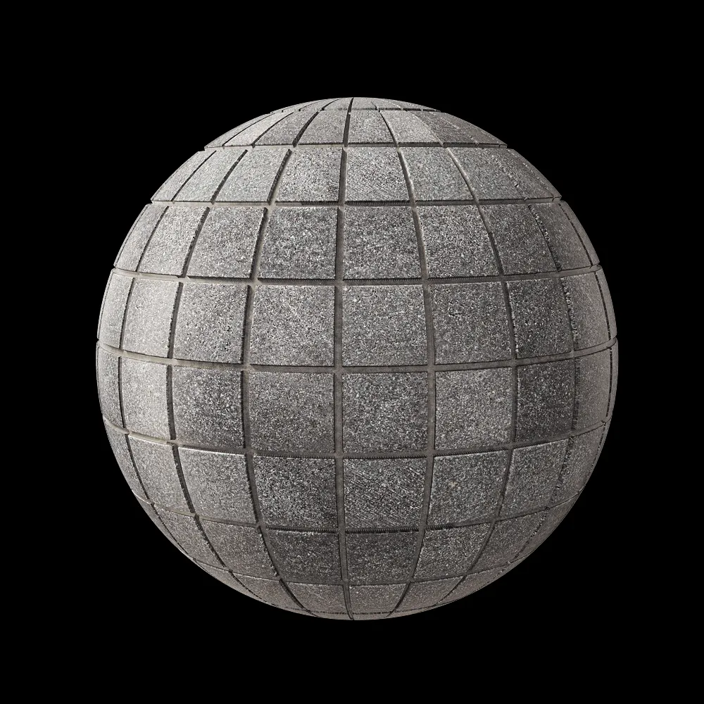 Nur Mosaic – Polished basalt mosaic 32xa32 cubes 3ds Max