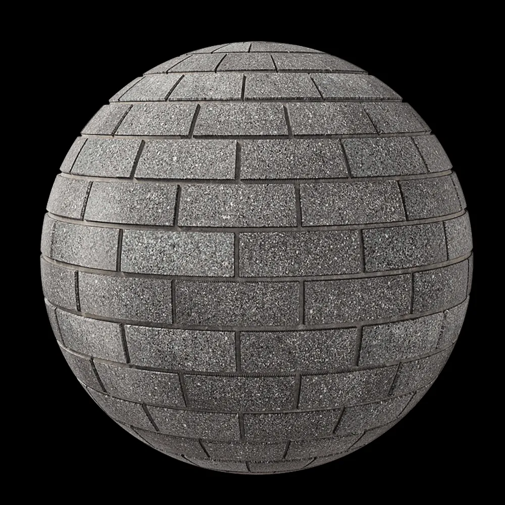 Nur Mosaic – Polished basalt mosaic tile for bathroom 3ds Max