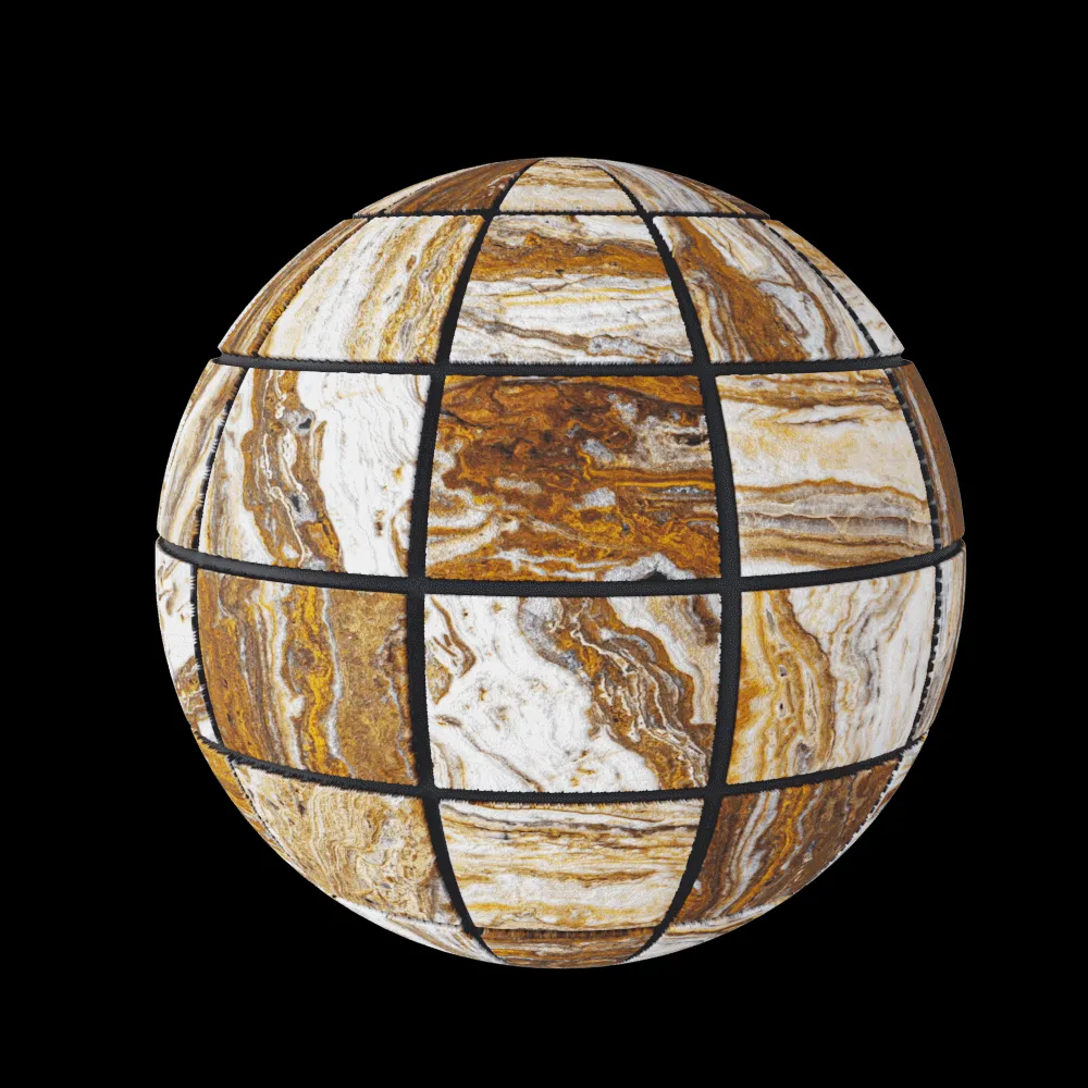 Nur Mosaic – Travertine zebra natural stone mosaic tile 3ds Max