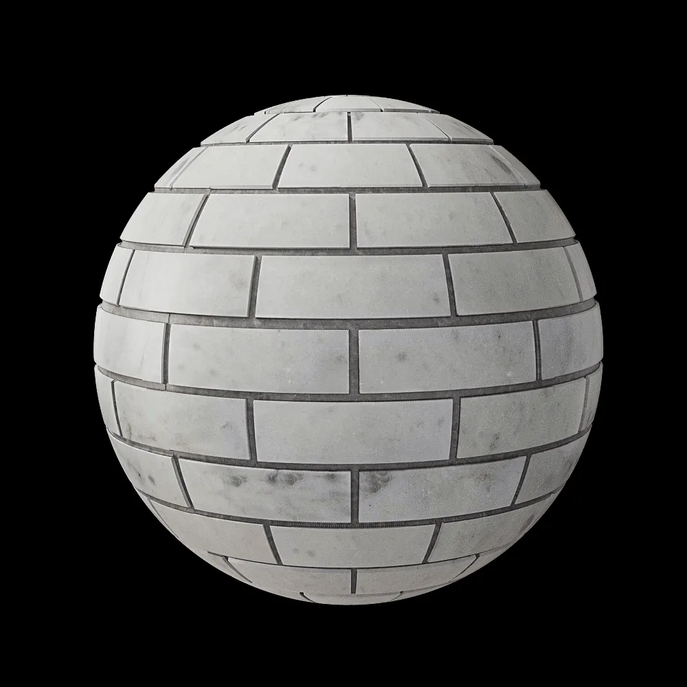 Nur Mosaic – White marble mosaic 3ds Max