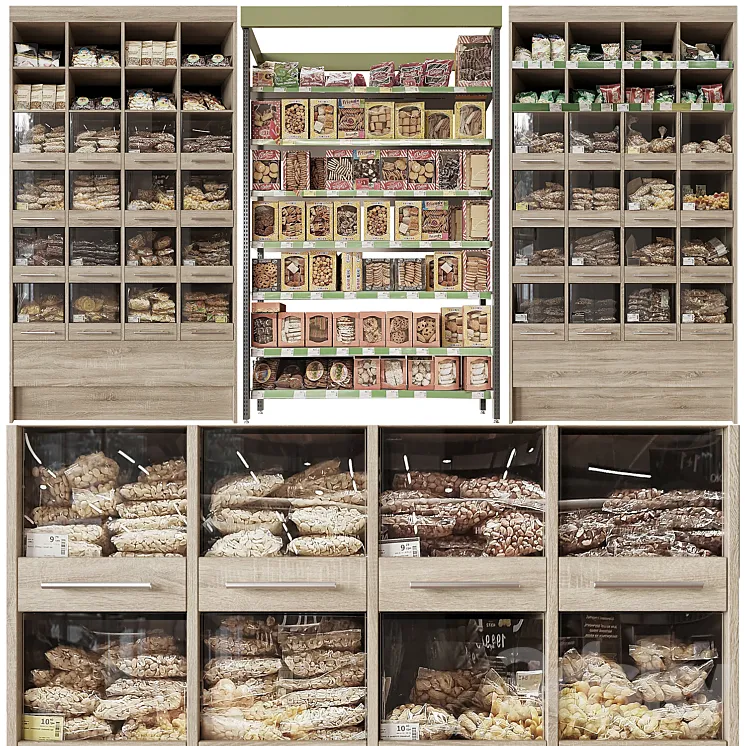 Nuts shelves 3DS Max