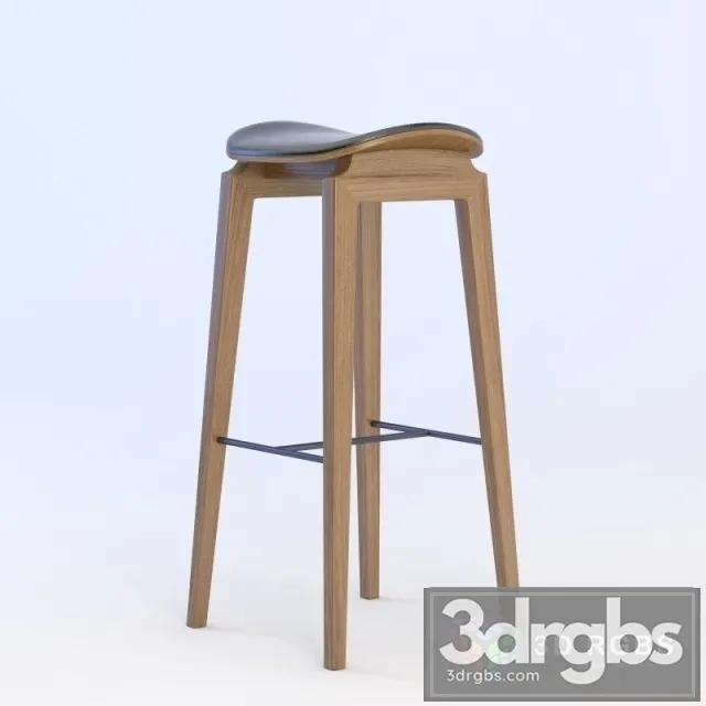 NY11 Bar Chair Walnut Leather 3dsmax Download