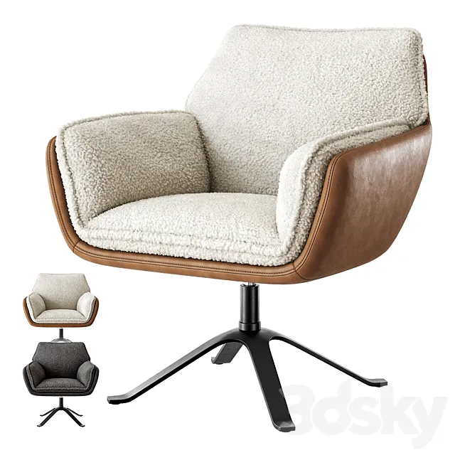 Nyles swivel desk chair by Arhaus 3ds Max