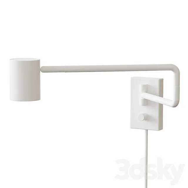 NYMÅNE NIMONE Wall lamp with swivel stand white 3ds Max
