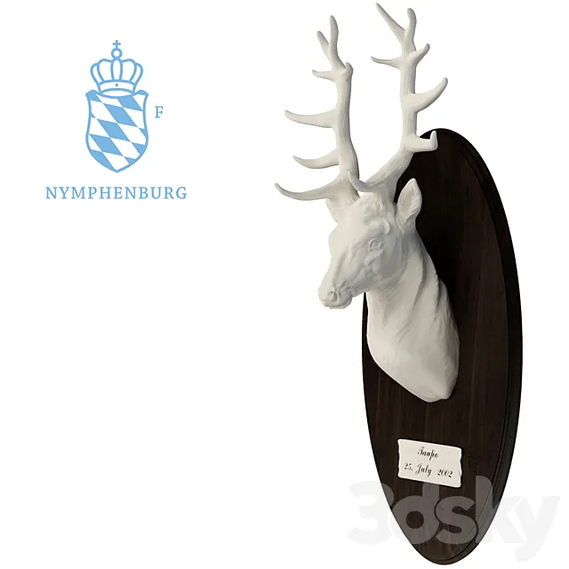 Nymphenburg. Deer head. 3ds Max