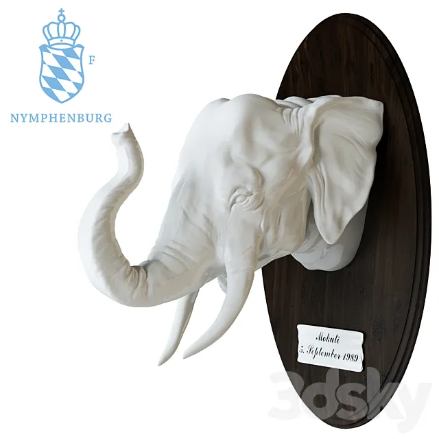 Nymphenburg. The head of an elephant. 3DSMax File
