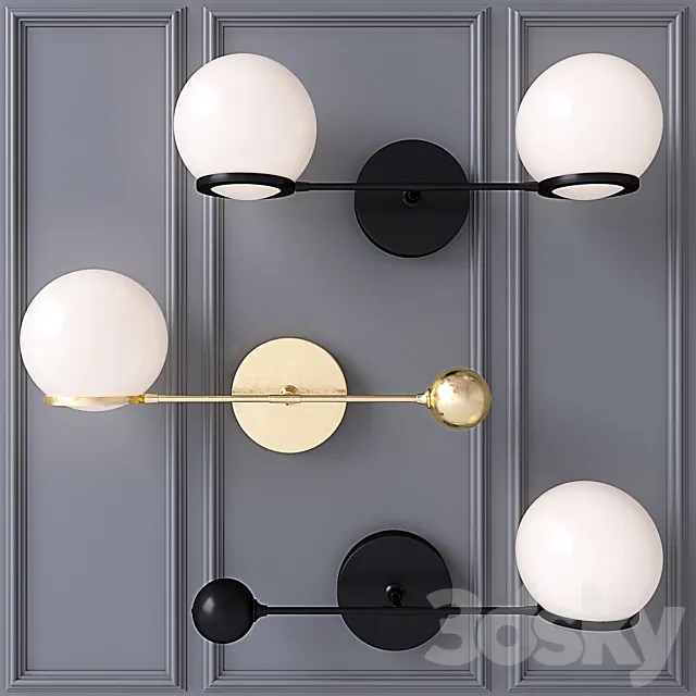 O & G CONTRAPESSO LED SINGLE SCONCE 3ds Max