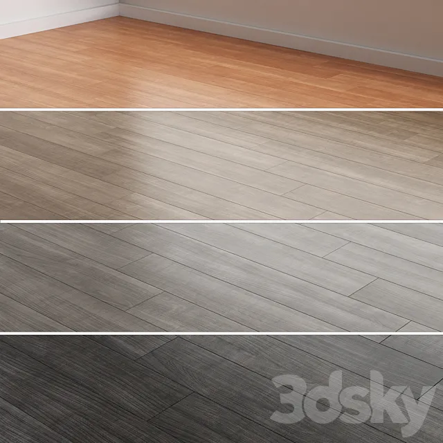 Oak Flooring 4 colors 5 installation styles 09 3DS Max Model