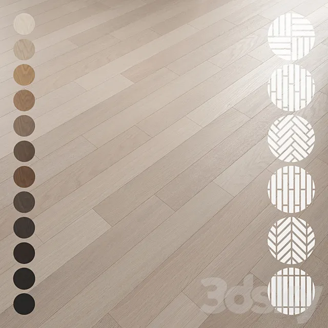 Oak Flooring Set 013 3DS Max Model