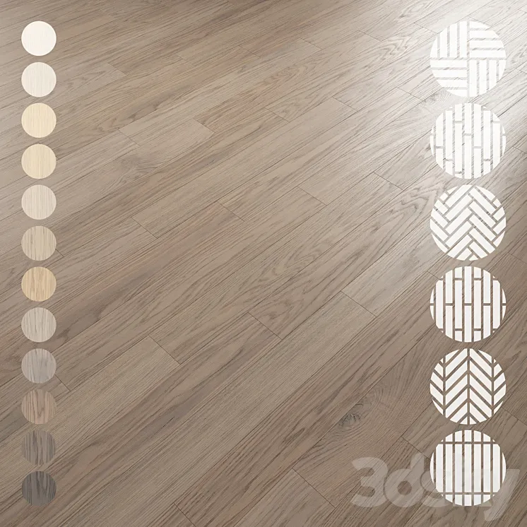 Oak Flooring Set 044 3DS Max Model