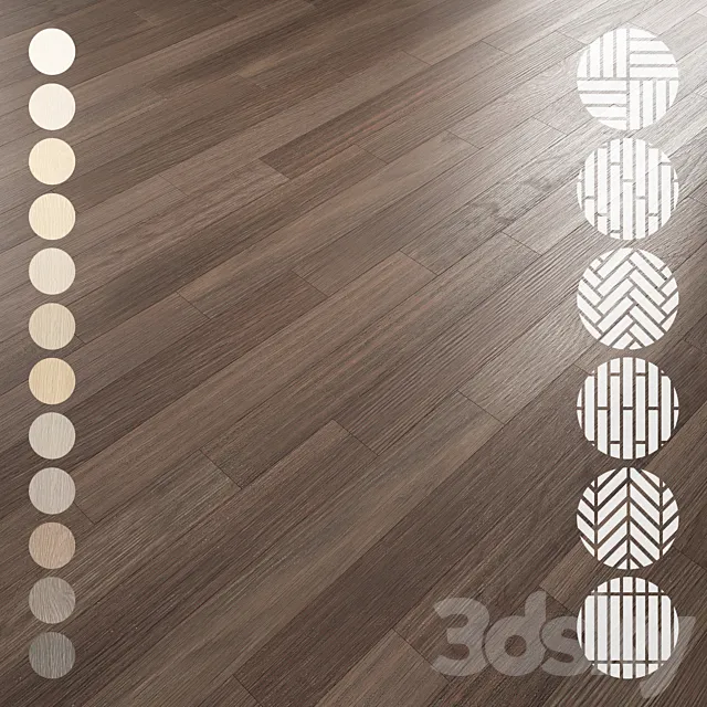 Oak Flooring Set 075 3ds Max