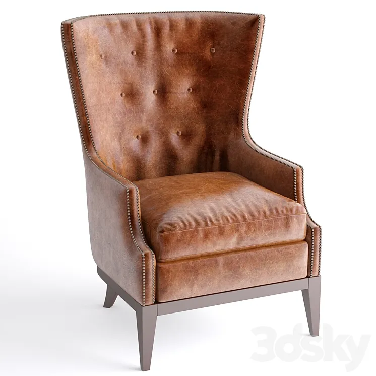 Oak Leather Chair 3DS Max
