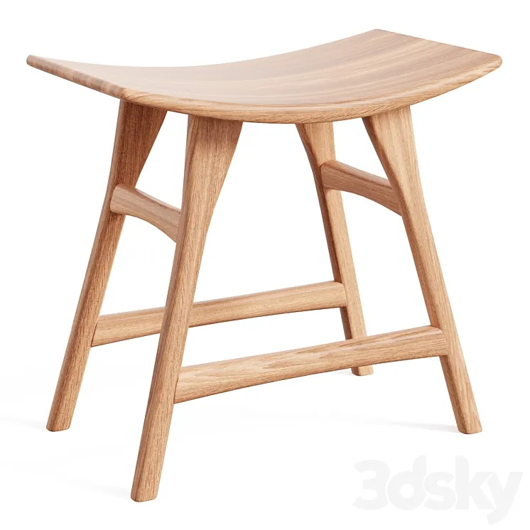 Oak Osso Stool 3DS Max
