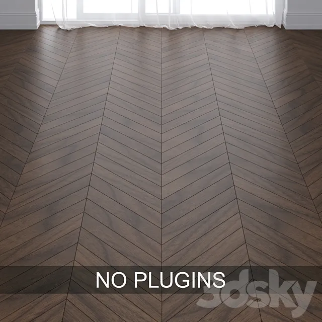 Oak Wood Tiles Parquet Floor Tiles vol. 16 in 3 types 3ds Max