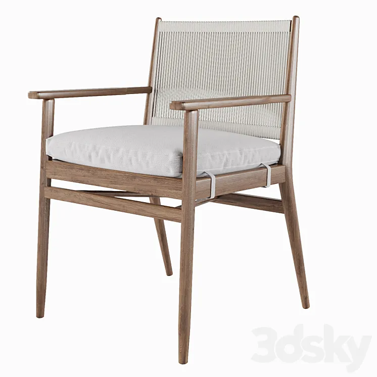 Oakmont Outdoor Dining Arm Chair 3DS Max Model