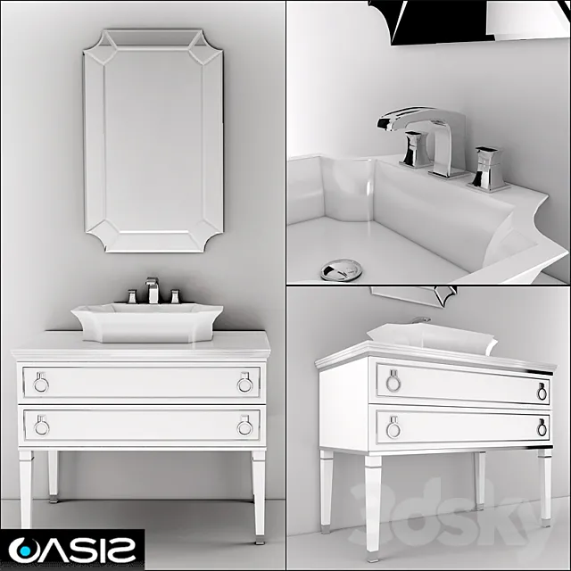 Oasis _ Lutetia (sink and mirror Daphne) 3ds Max