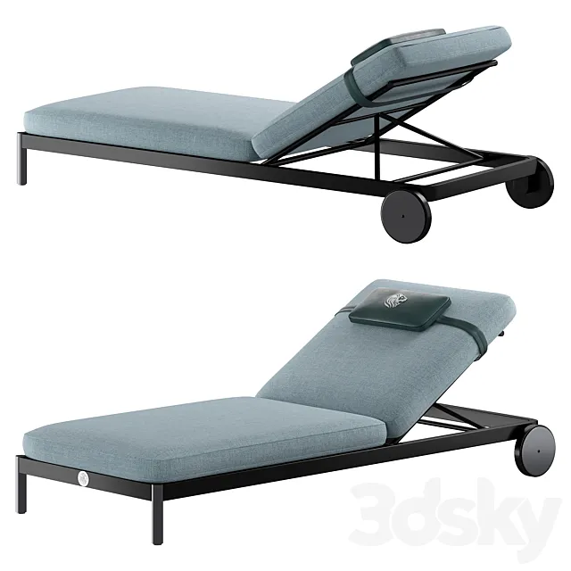 Oasis boutdoor chaise longue by giorgiocollection 3ds Max