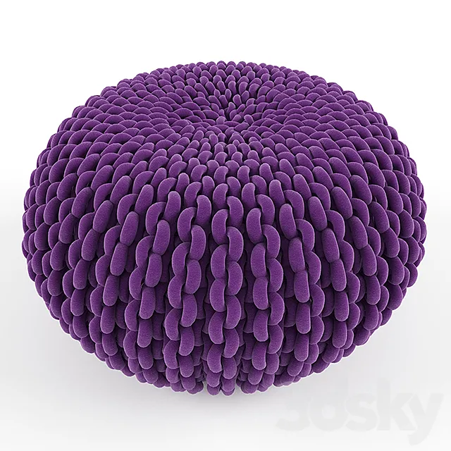 Oasis Knitted Pouf 3ds Max