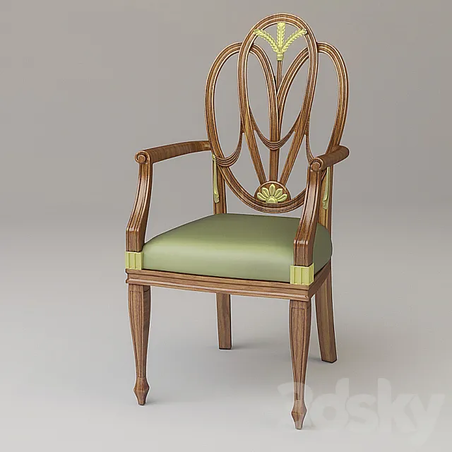 Obedenny chair Francesco Molon P107 3DS Max Model